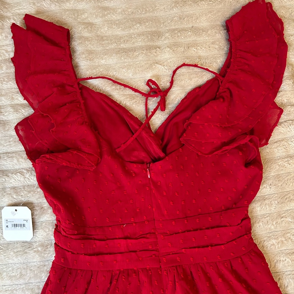 Altar'd State Red Mini Ruffle Dreas - Picture 9 of 9
